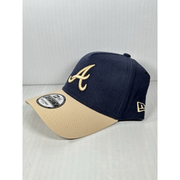 New Era Atlanta Braves MLB 9FORTY A-Frame Moleskin Crown Adjustable Hat Cap NWT - Picture 2 of 5